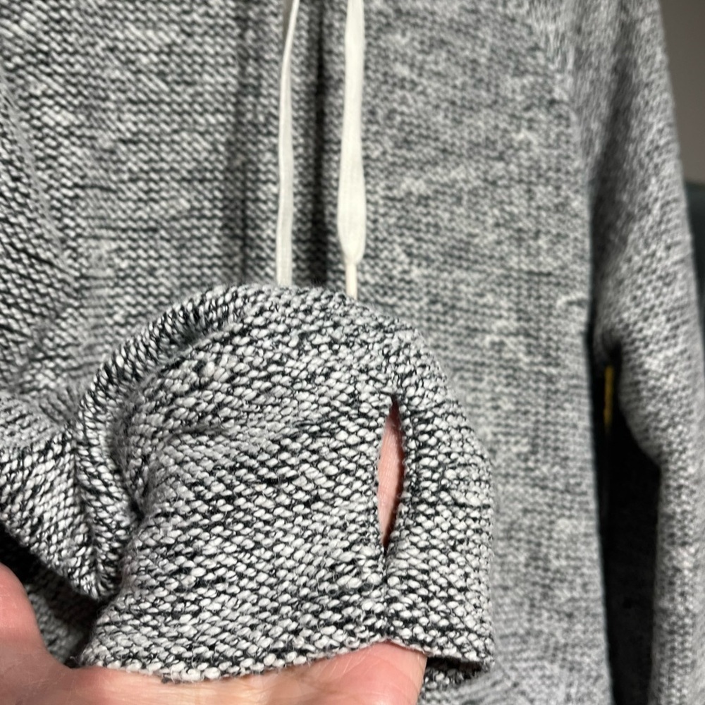 Offline By Aerie Funnel Neck Cropped Pullover Sweatshirt Sweater Heathered Gray - Picture 5 of 16